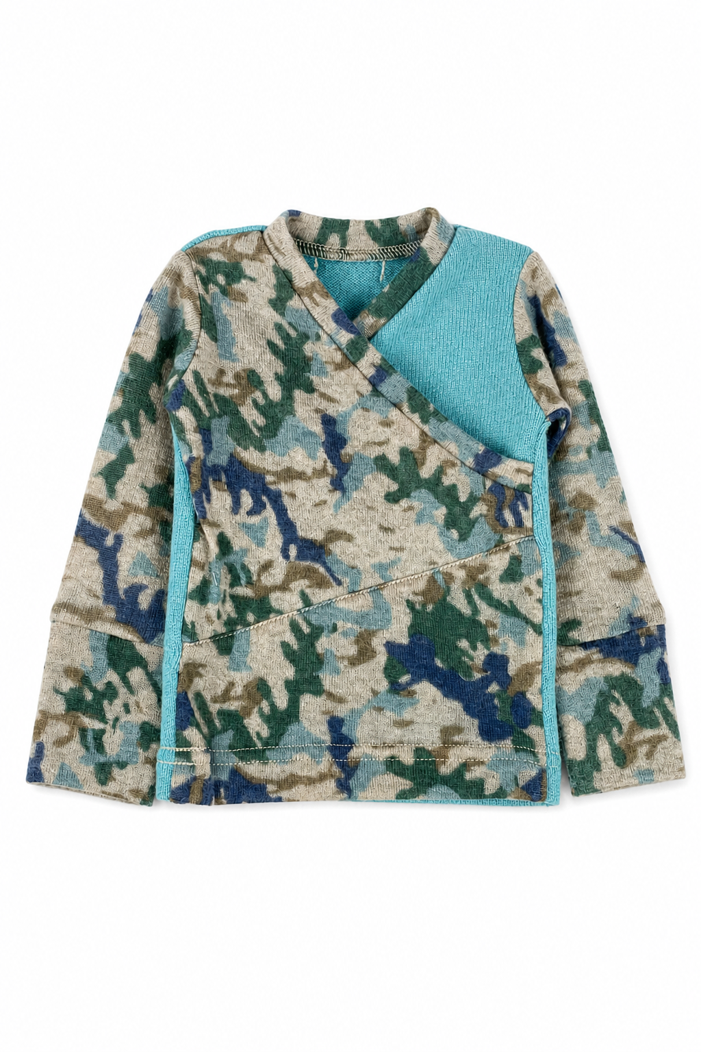Kaschmir Baby Longsleeve in Blau, Größe 50/56, genäht in Berlin