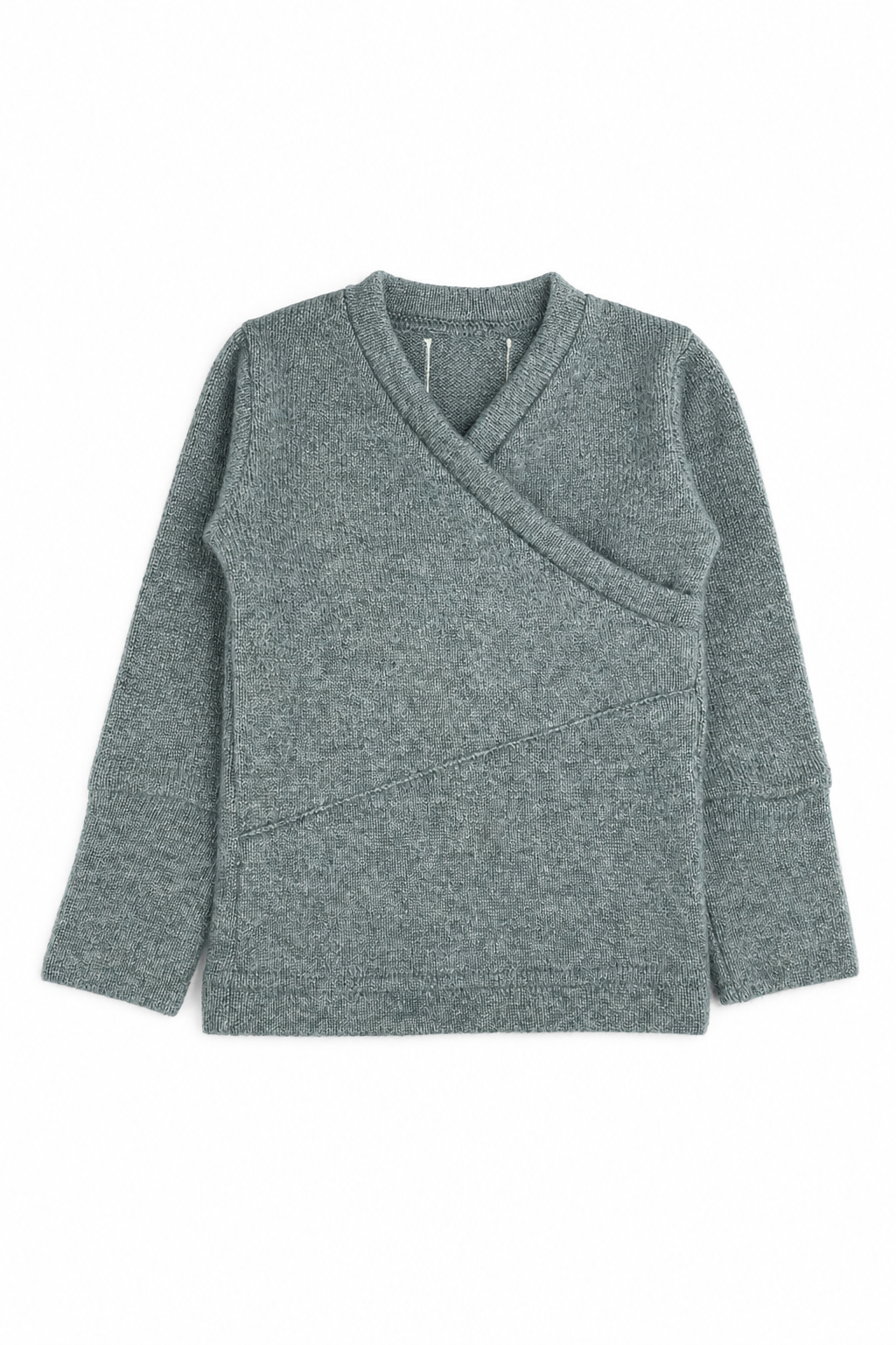 Kaschmir Baby Longsleeve in Grau, Größe 50/56, genäht in Berlin