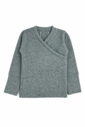 Kaschmir Baby Longsleeve in Grau, Größe 50/56, genäht in Berlin