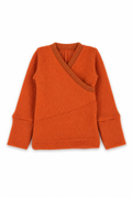 Kaschmir Baby Longsleeve in Orange, Größe 50/56, genäht in Berlin