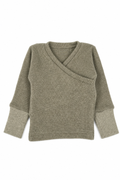 Kaschmir Baby Longsleeve in Braun, Größe 50/56, genäht in Berlin