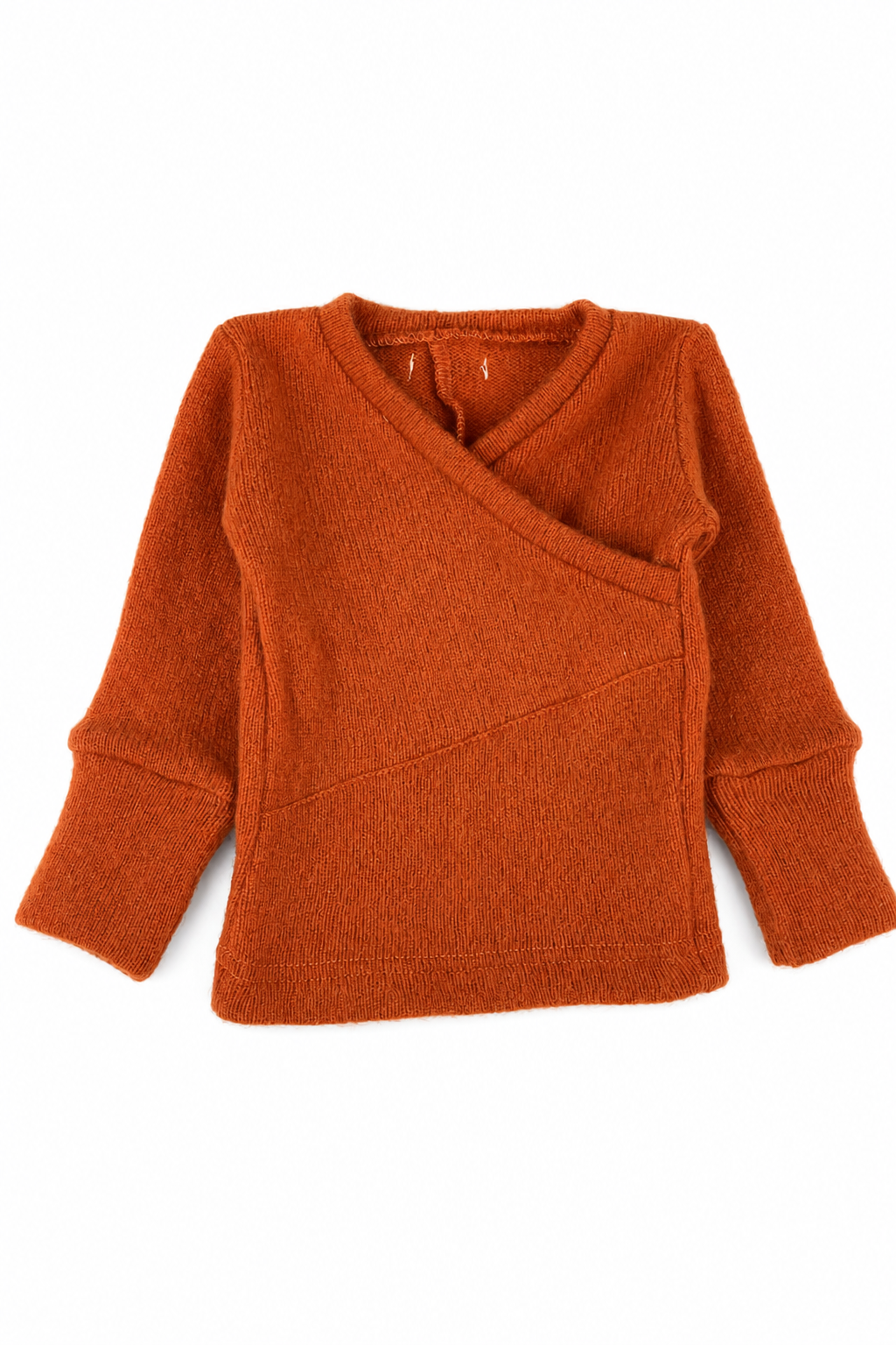 Kaschmir Baby Longsleeve in Orange, Größe 50/56, genäht in Berlin
