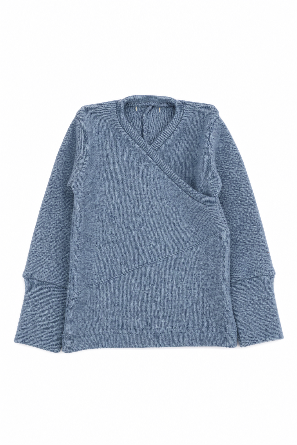 Kaschmir Baby Longsleeve in Blau, Größe 74/80, genäht in Berlin