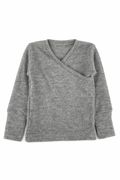 Kaschmir Baby Longsleeve in Grau, Größe 74/80, genäht in Berlin