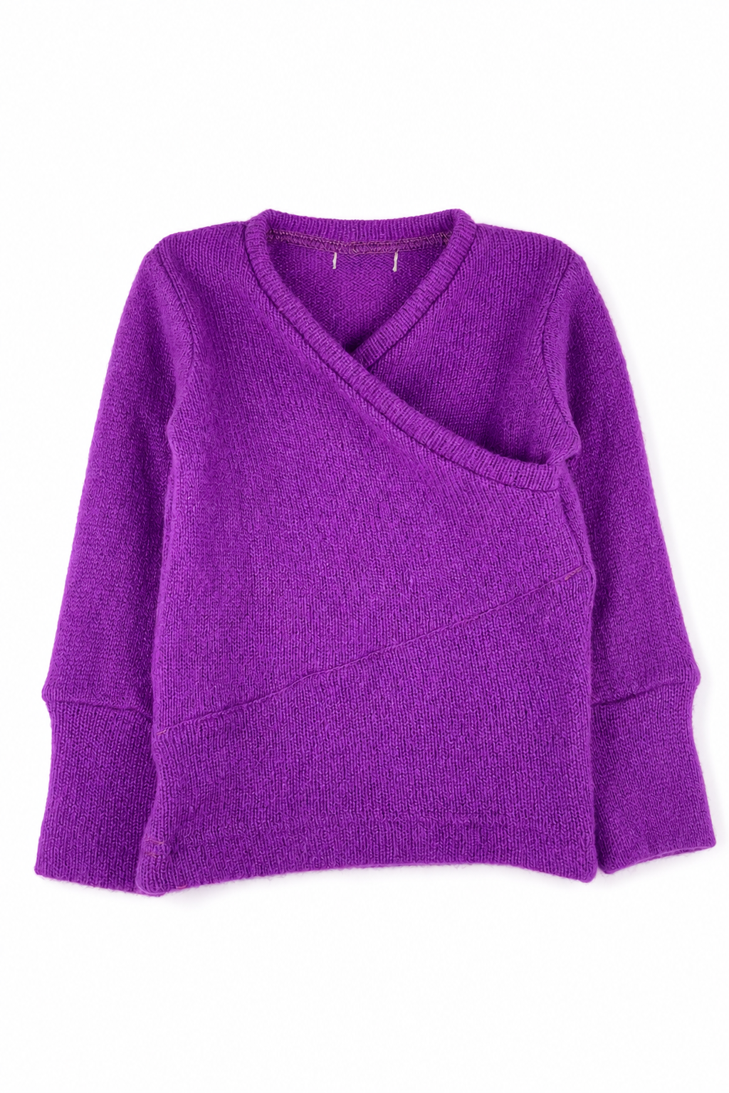 Kaschmir Baby Longsleeve in Lila, Größe 74/80, genäht in Berlin