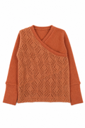 Kaschmir Baby Longsleeve in Orange, Größe 74/80, genäht in Berlin