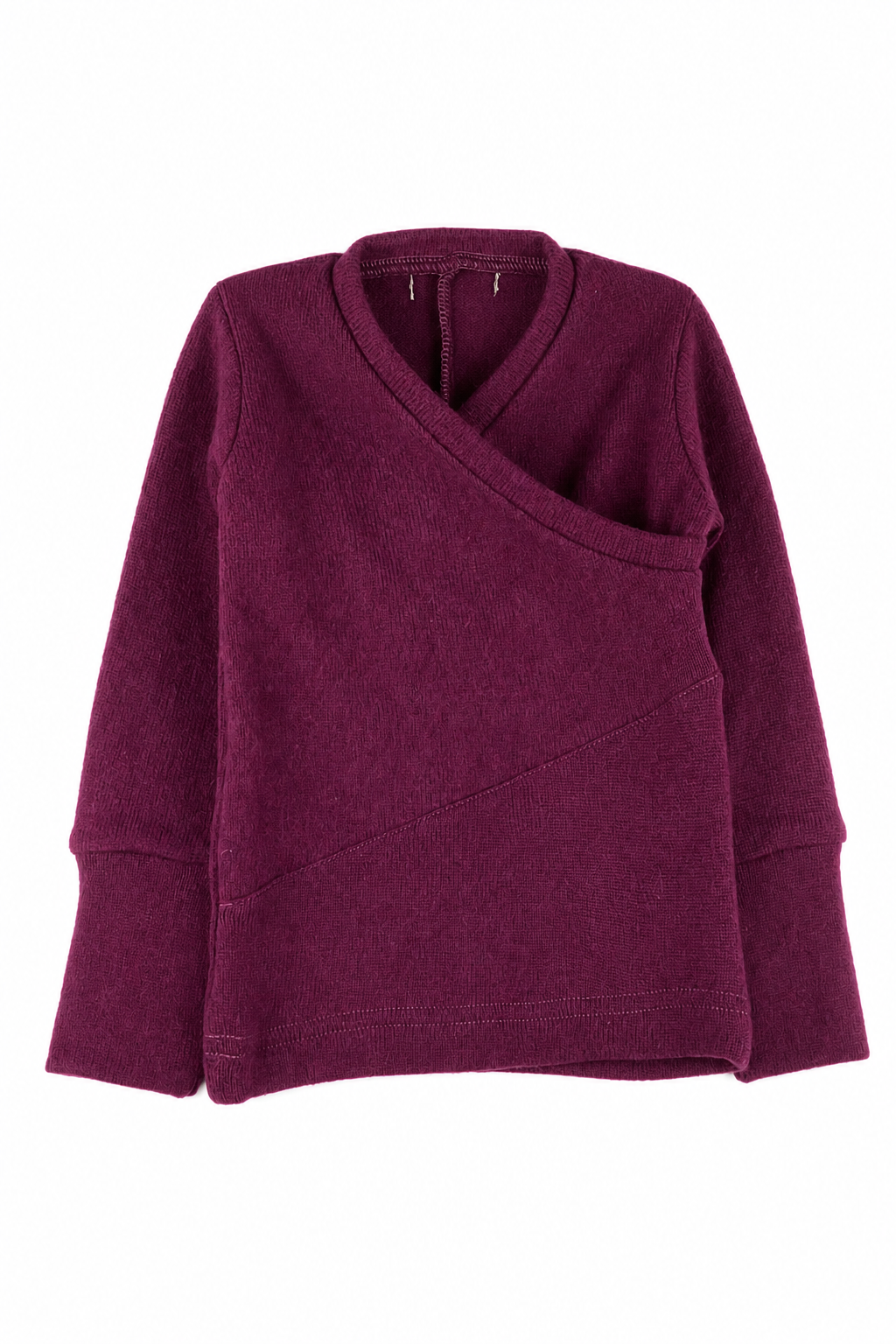 Kaschmir Baby Longsleeve in Lila, Größe 74/80, genäht in Berlin