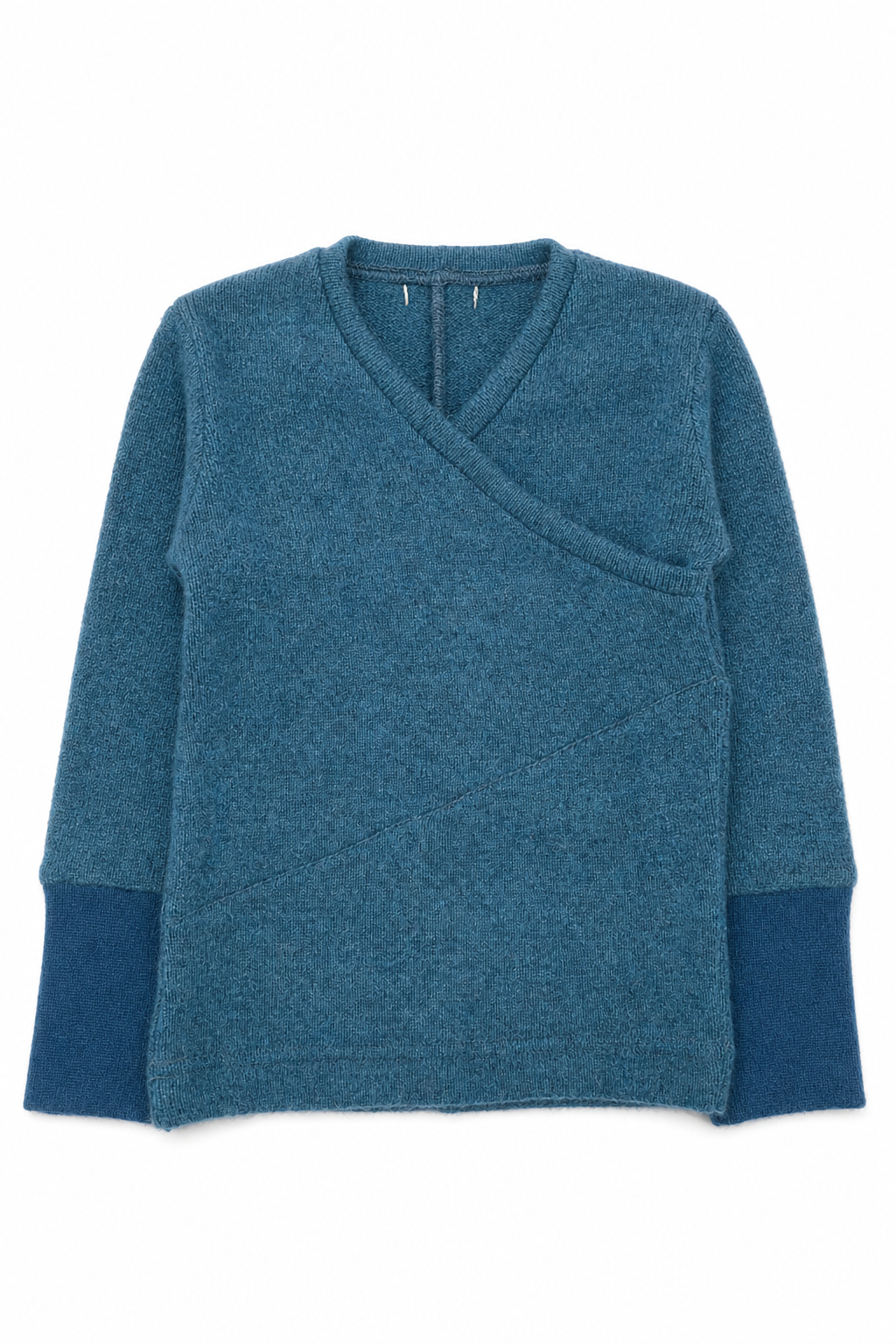 Kaschmir Baby Longsleeve in Blau, Größe 86/92, genäht in Berlin