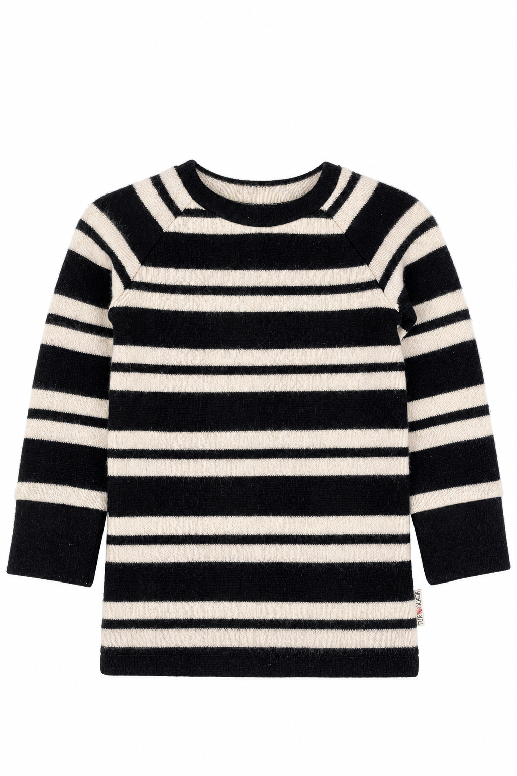 Kaschmir Kinder Longsleeve in Schwarz, Größe 86/92, genäht in Berlin