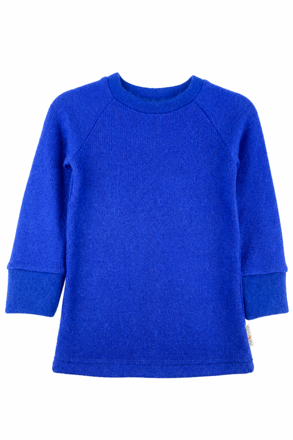 Kaschmir Kinder Longsleeve in Blau, Größe 86/92, genäht in Berlin