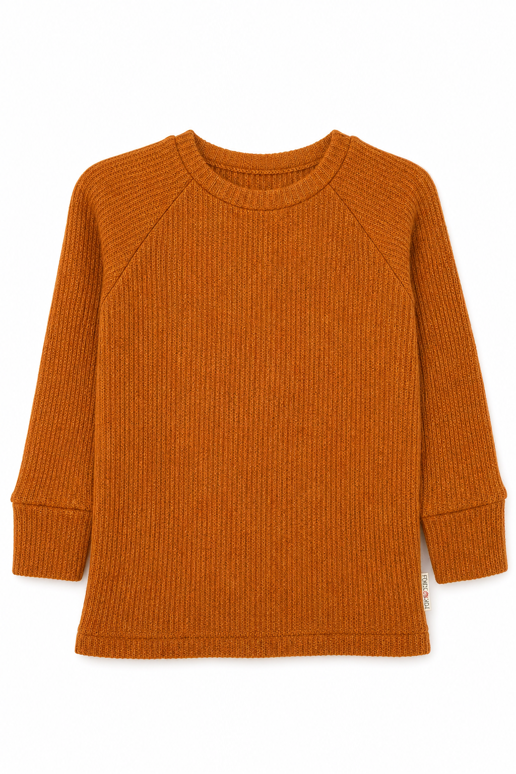 Kaschmir Kinder Longsleeve in Orange, Größe 86/92, genäht in Berlin