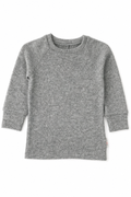 Kaschmir Kinder Longsleeve in Grau, Größe 86/92, genäht in Berlin