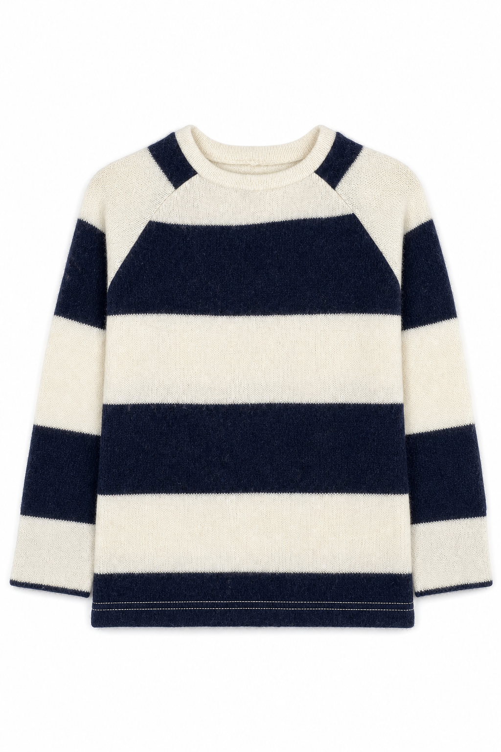 Kaschmir Kinder Longsleeve in Blau, Größe 98/104, genäht in Berlin