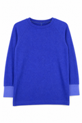 Kaschmir Kinder Longsleeve in Blau, Größe 110/116, genäht in Berlin