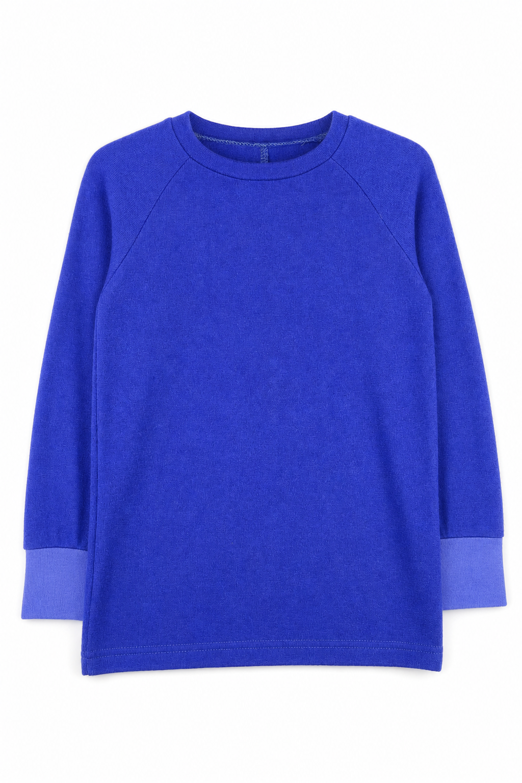 Kaschmir Kinder Longsleeve in Blau, Größe 110/116, genäht in Berlin