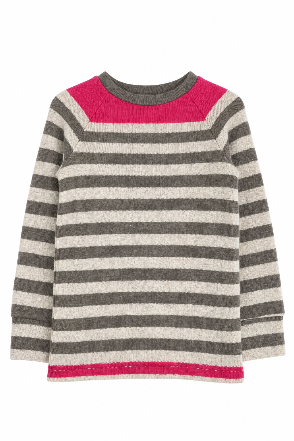 Kaschmir Kinder Longsleeve in Braun, Größe 110/116, genäht in Berlin