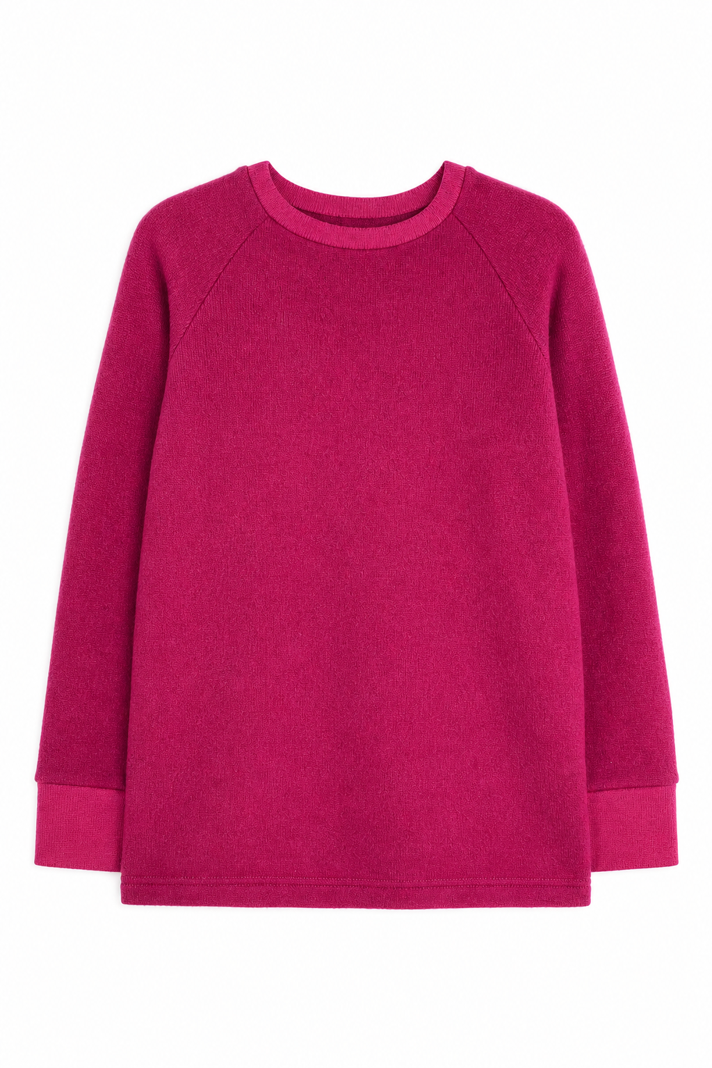 Kaschmir Kinder Longsleeve in Pink, Größe 122/128, genäht in Berlin