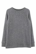 Kaschmir Kinder Longsleeve in Grau, Größe 134/140, genäht in Berlin
