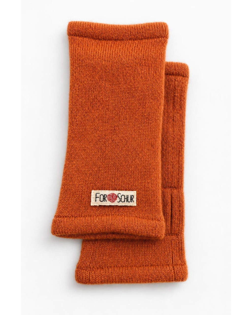 Kaschmir Handstulpen in Orange, genäht in Berlin