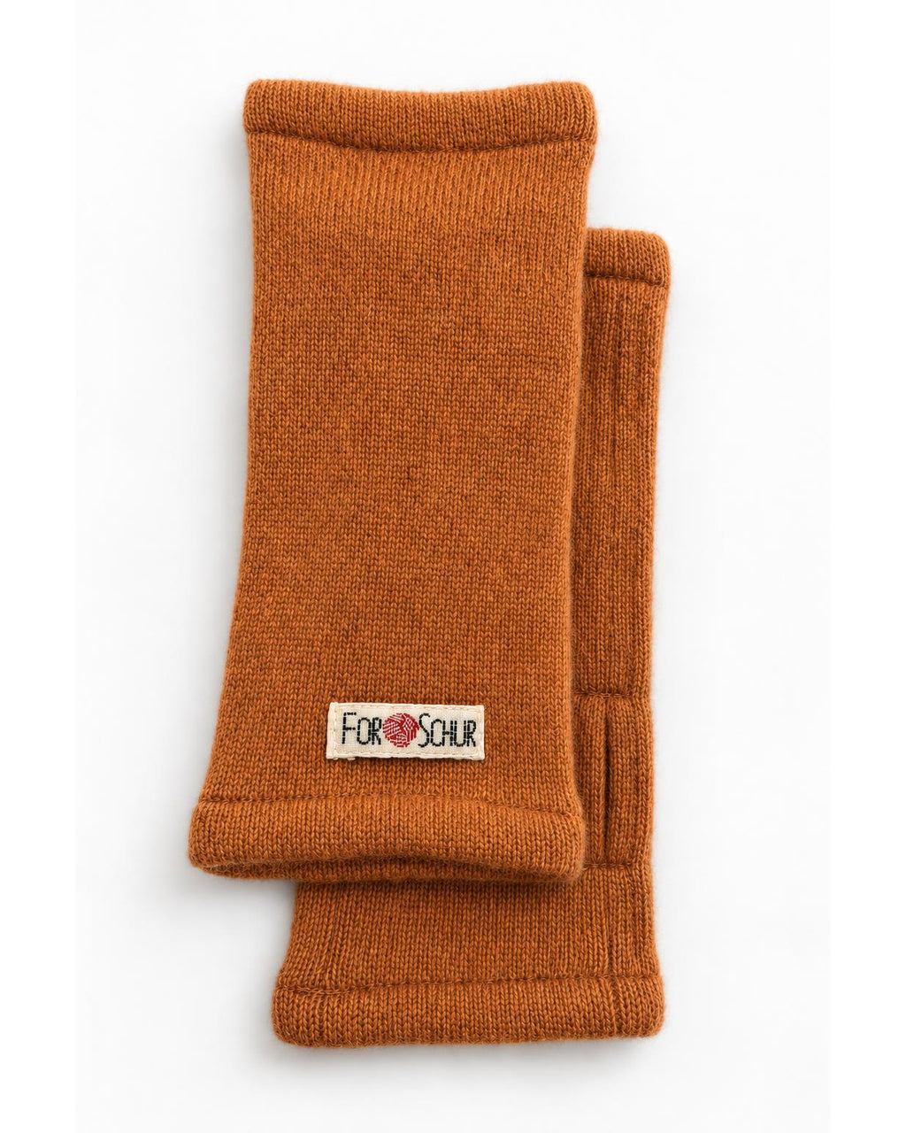 Kaschmir Handstulpen in Orange, genäht in Berlin
