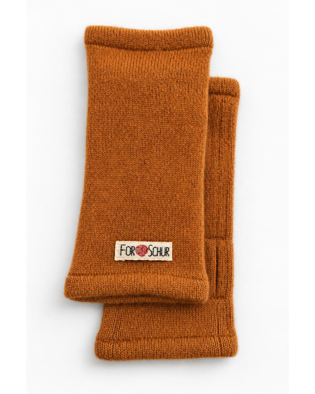 Kaschmir Handstulpen in Orange, genäht in Berlin