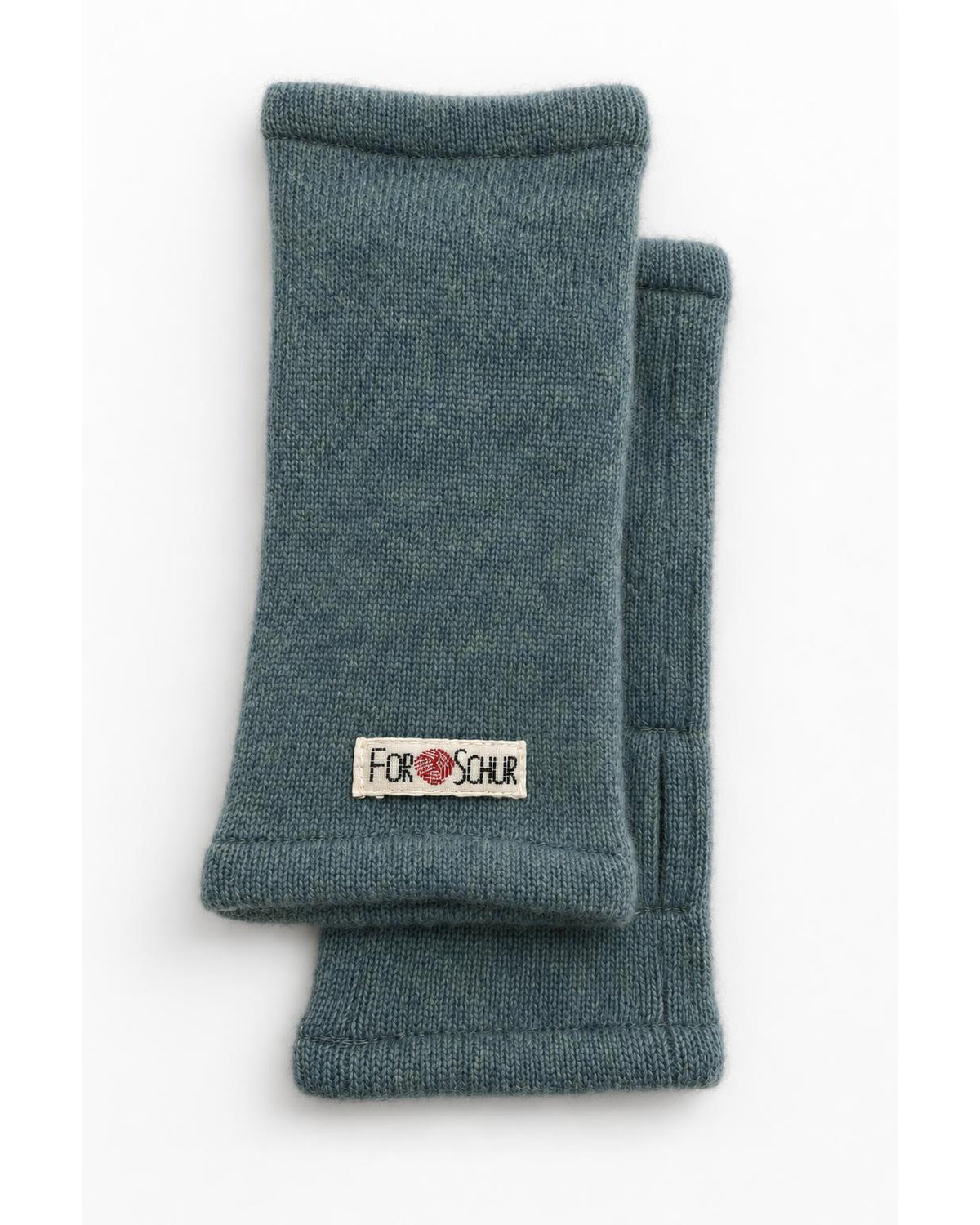 Kaschmir Handstulpen in Blau, genäht in Berlin