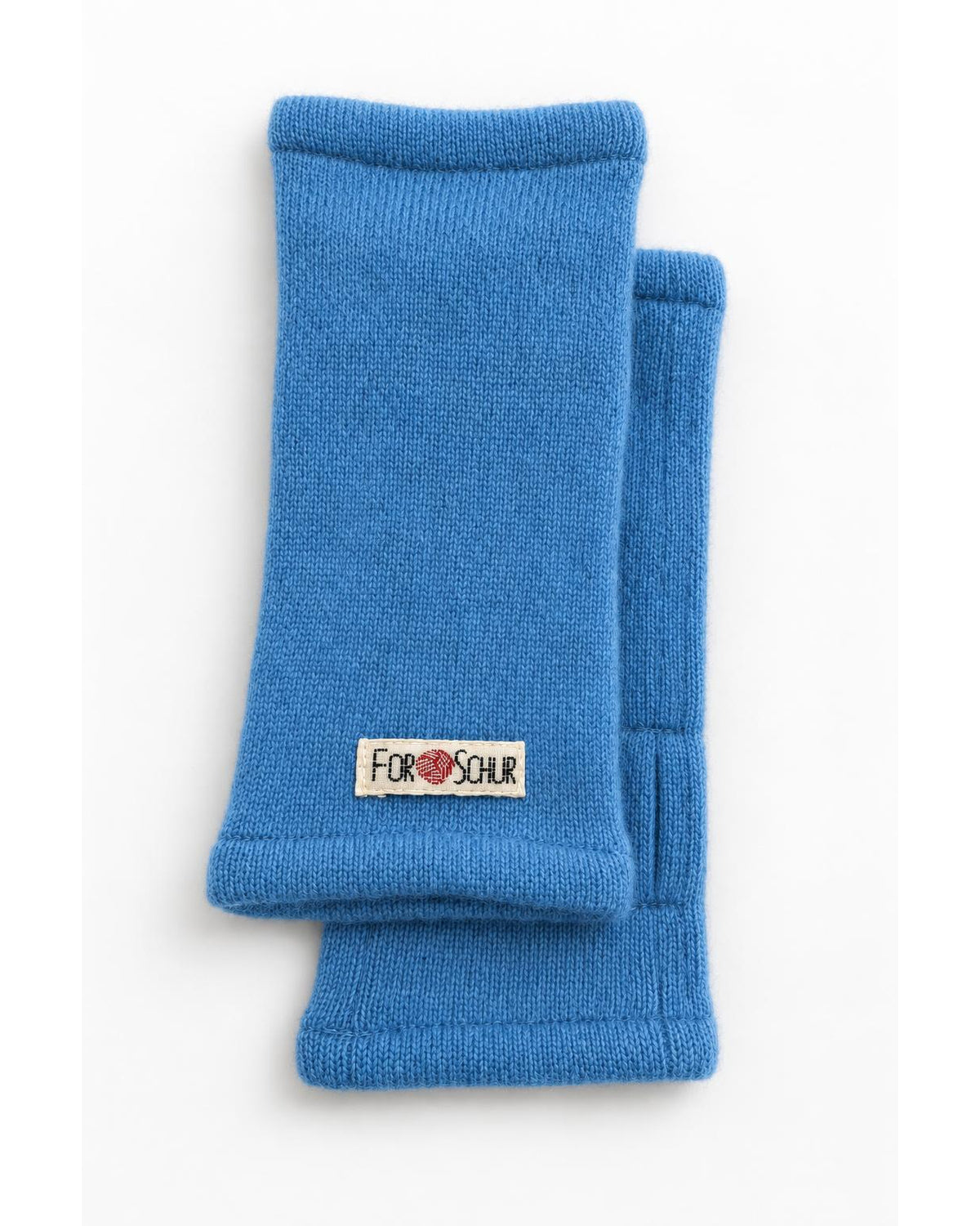 Kaschmir Handstulpen in Blau, genäht in Berlin