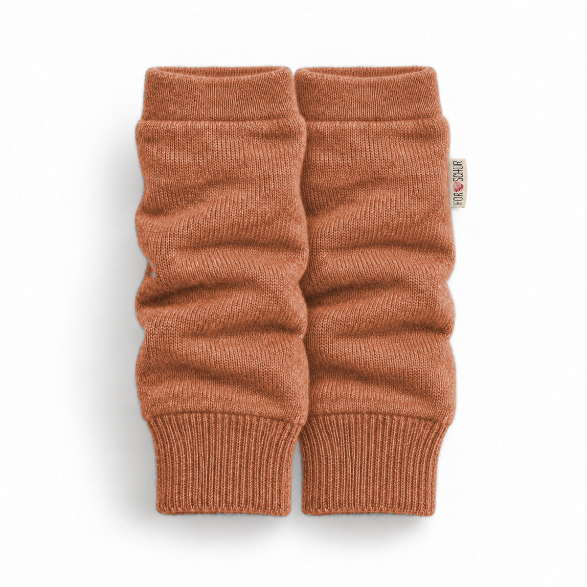 Kaschmir Stulpen für Babys in Orange, genäht in Berlin