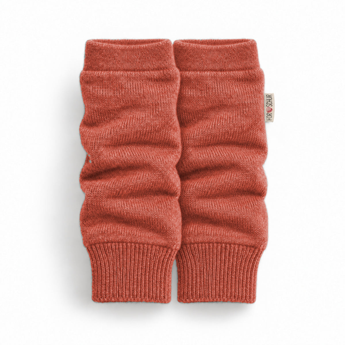Kaschmir Stulpen für Babys in Orange, genäht in Berlin