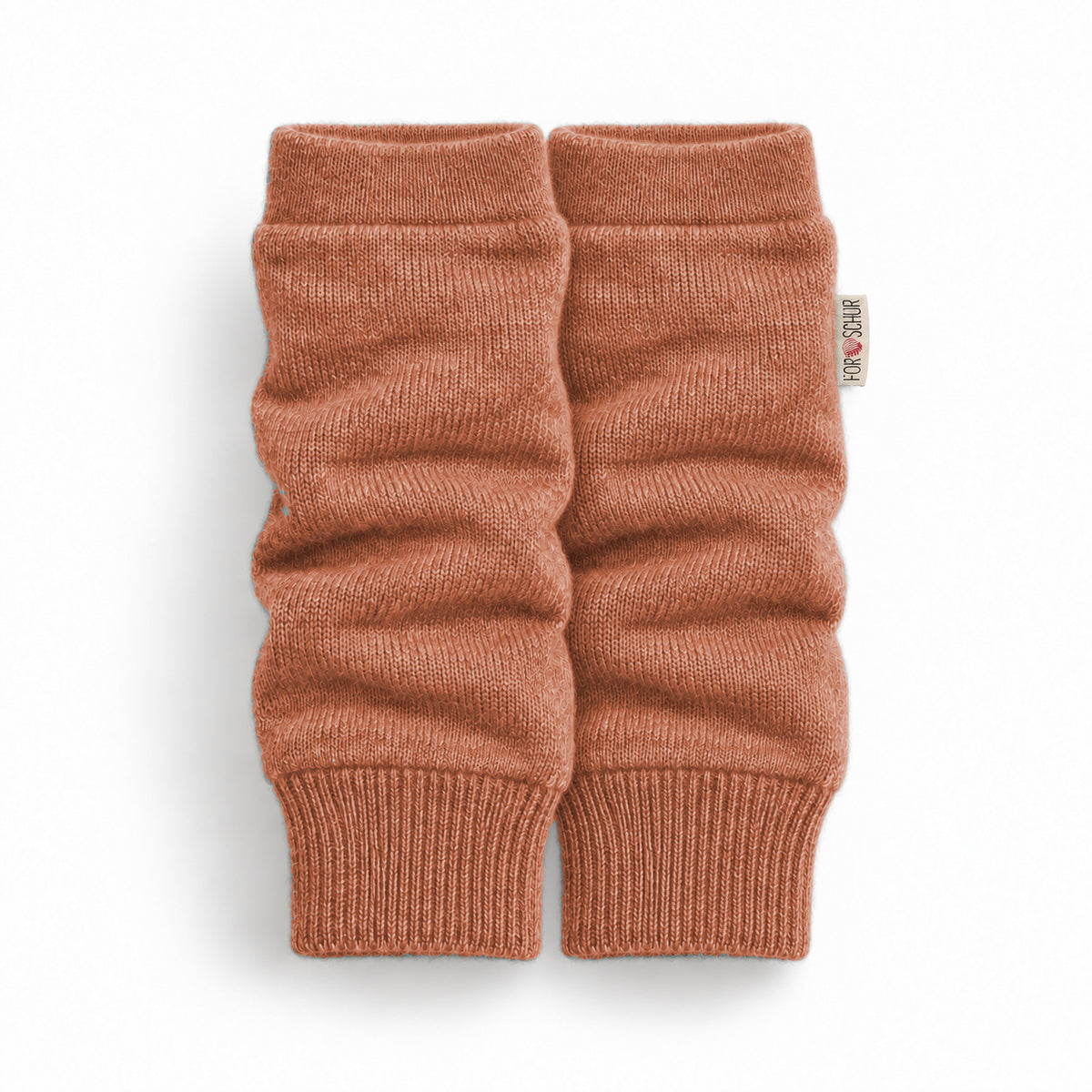 Kaschmir Stulpen für Babys in Orange, genäht in Berlin