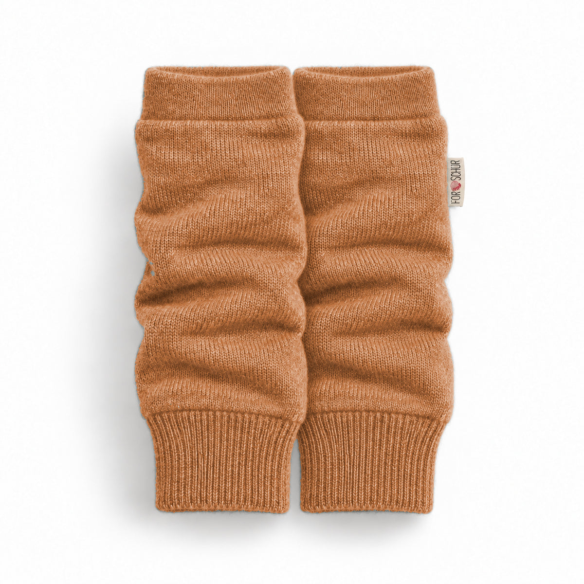 Kaschmir Stulpen für Babys in Orange, genäht in Berlin