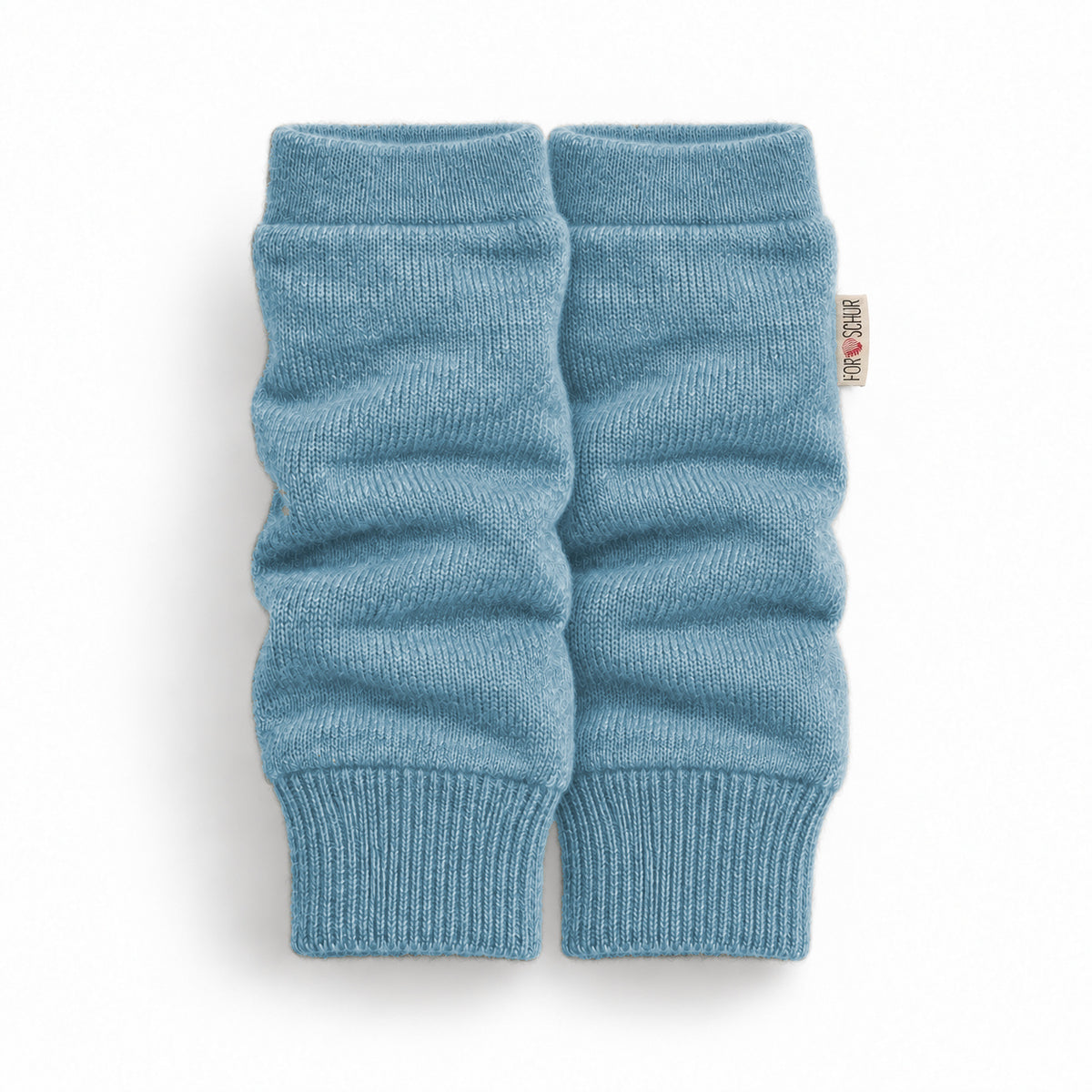 Kaschmir Stulpen für Babys in Blau, genäht in Berlin