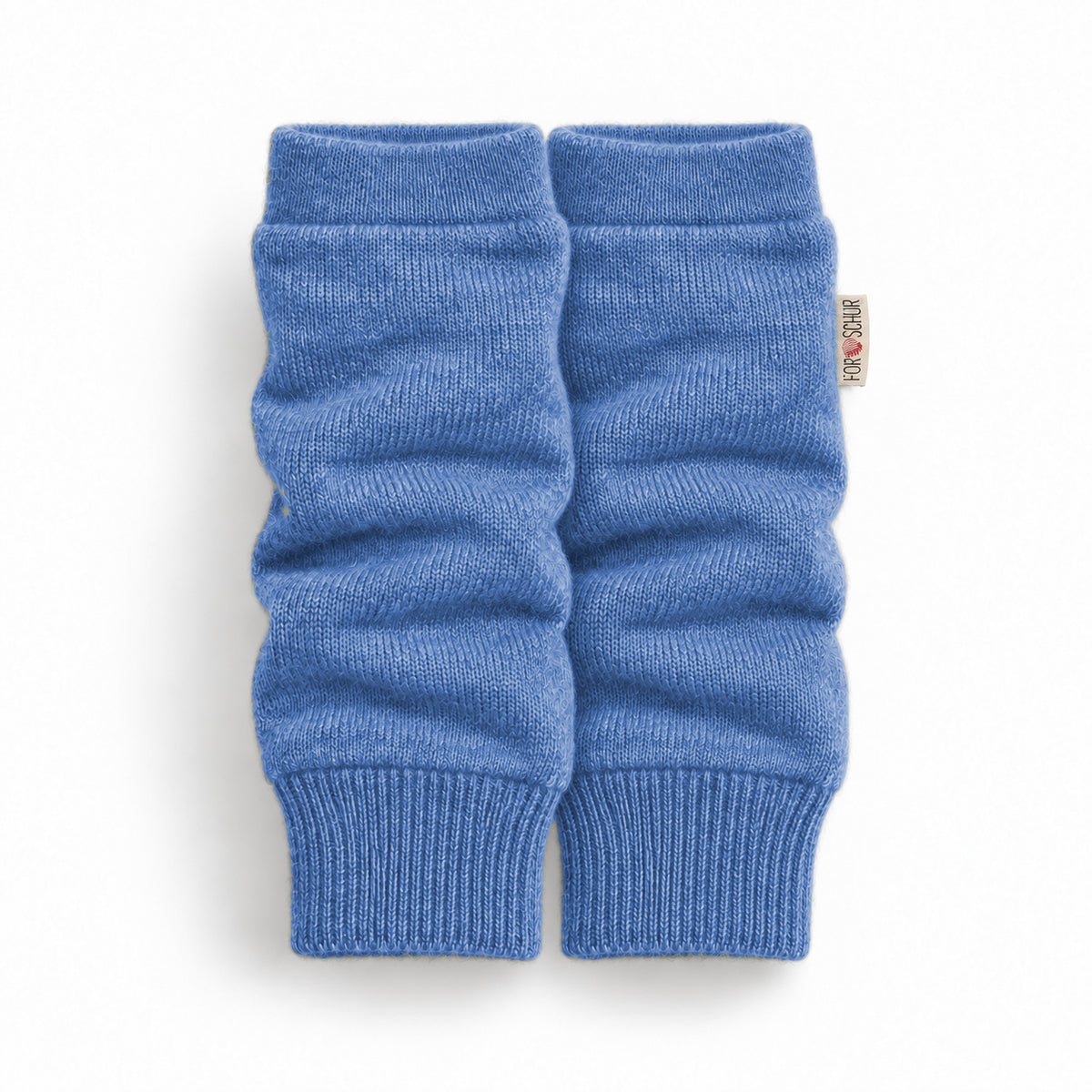 Kaschmir Stulpen für Babys in Blau, genäht in Berlin