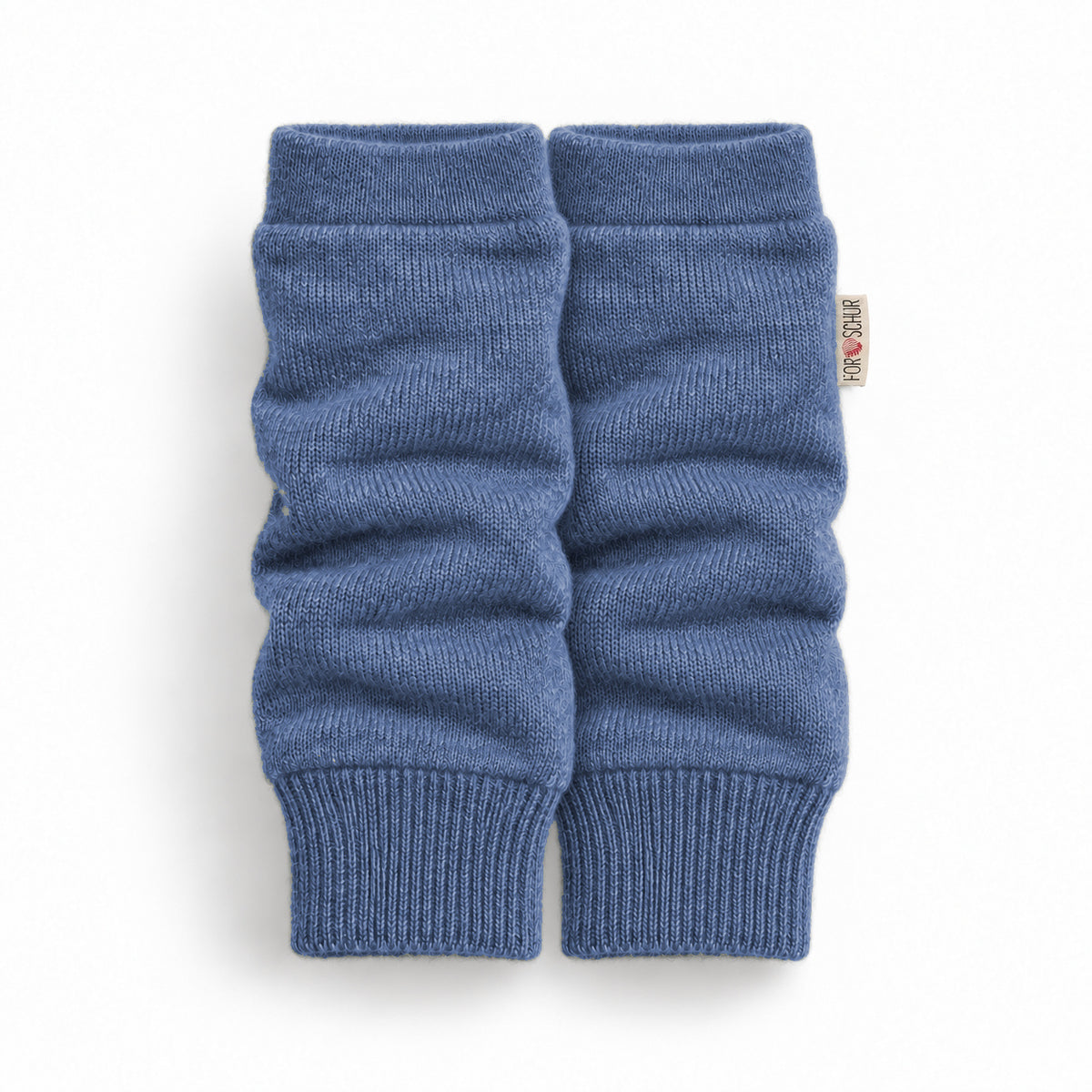 Kaschmir Stulpen für Babys in Blau, genäht in Berlin