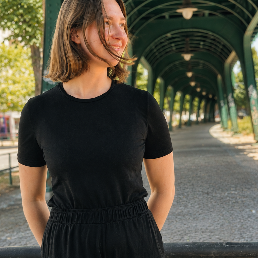Damen Basic T-Shirt - Merino & Lyocell