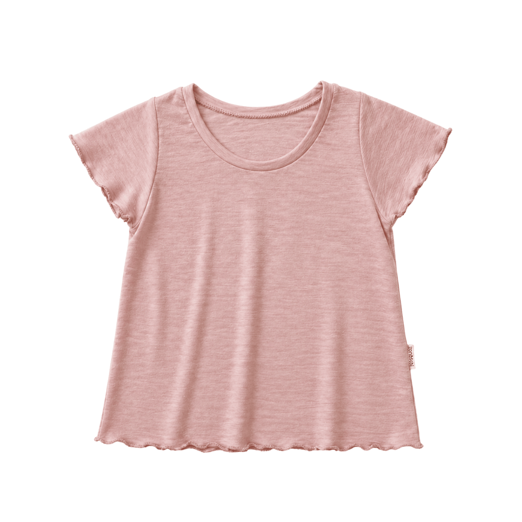 Sommermerino Kinderbluse mit Flügelärmeln