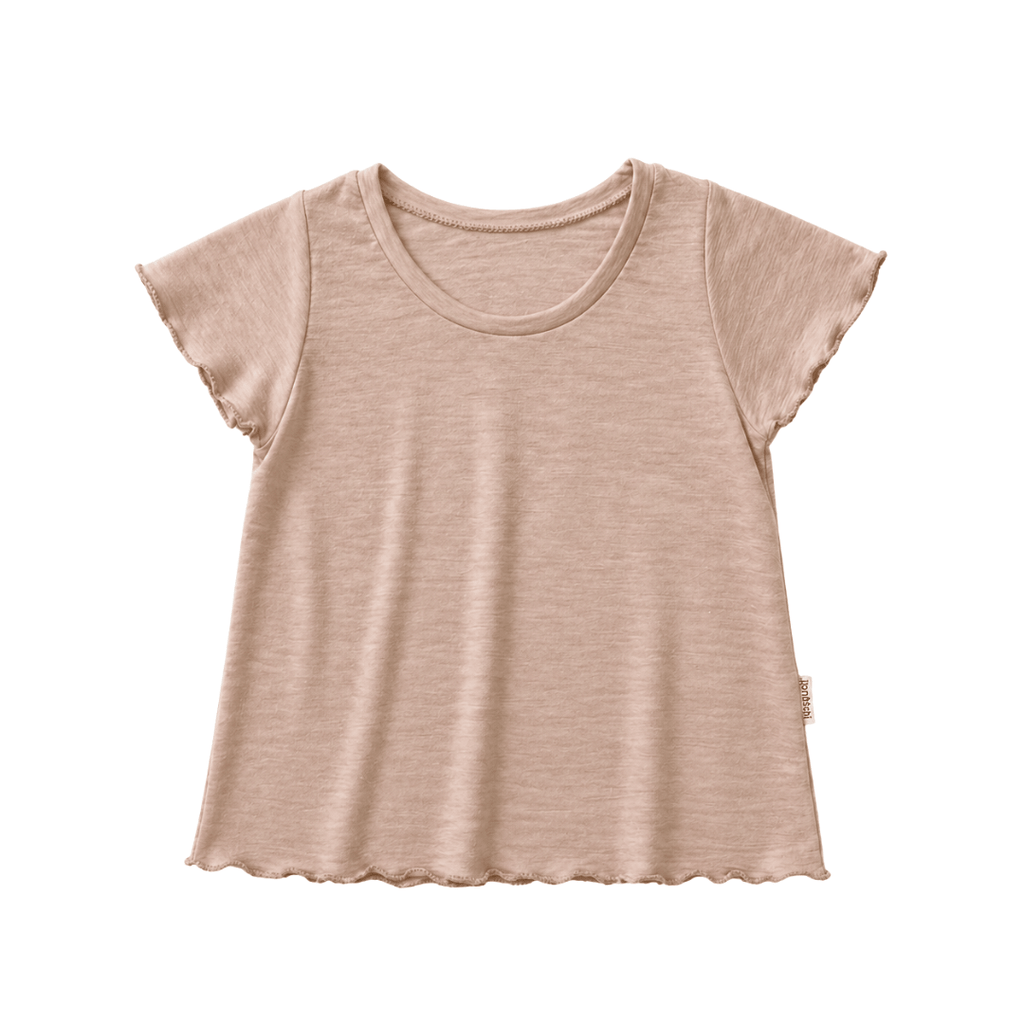 Sommermerino Kinderbluse mit Flügelärmeln