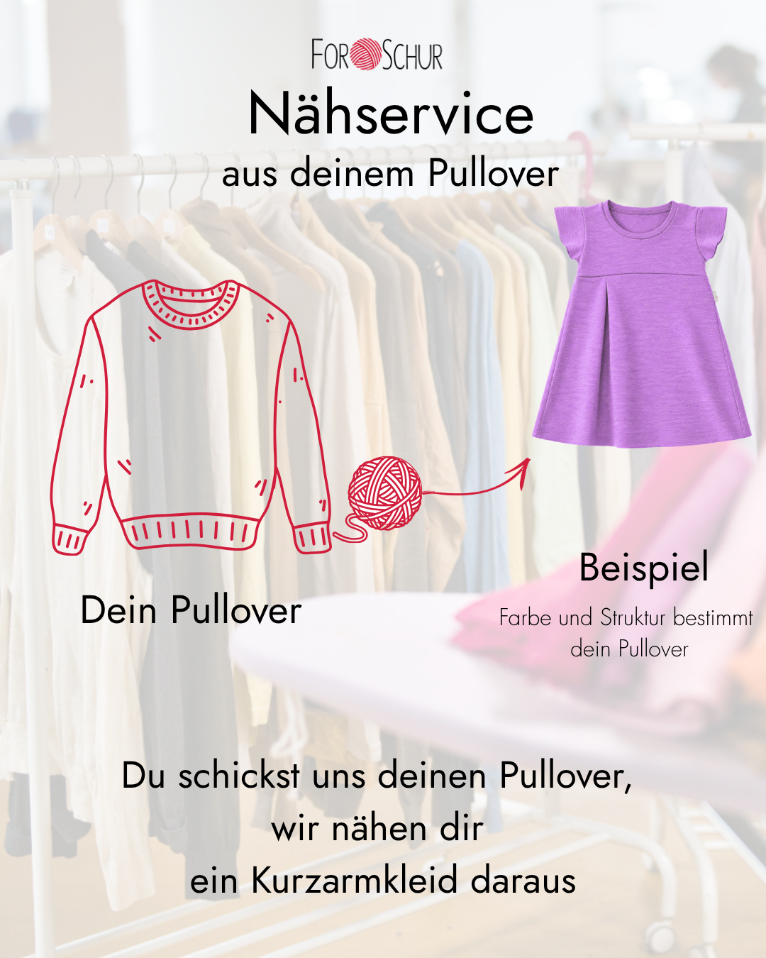 Nähservice: Kurzarmkleid mit der Falte