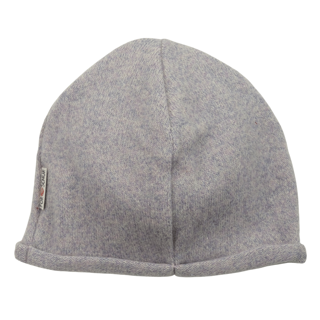 Kaschmir Kinder Beanie Lila meliert