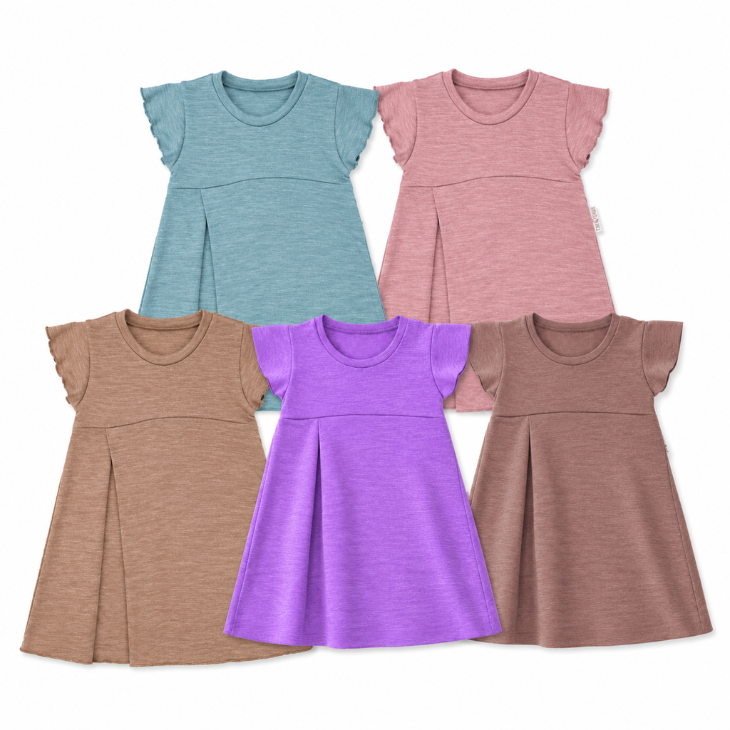 Sommermerino Kleid mit der Falte
