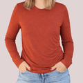 Superleichtes Merino Damenlongsleeve Bernstein