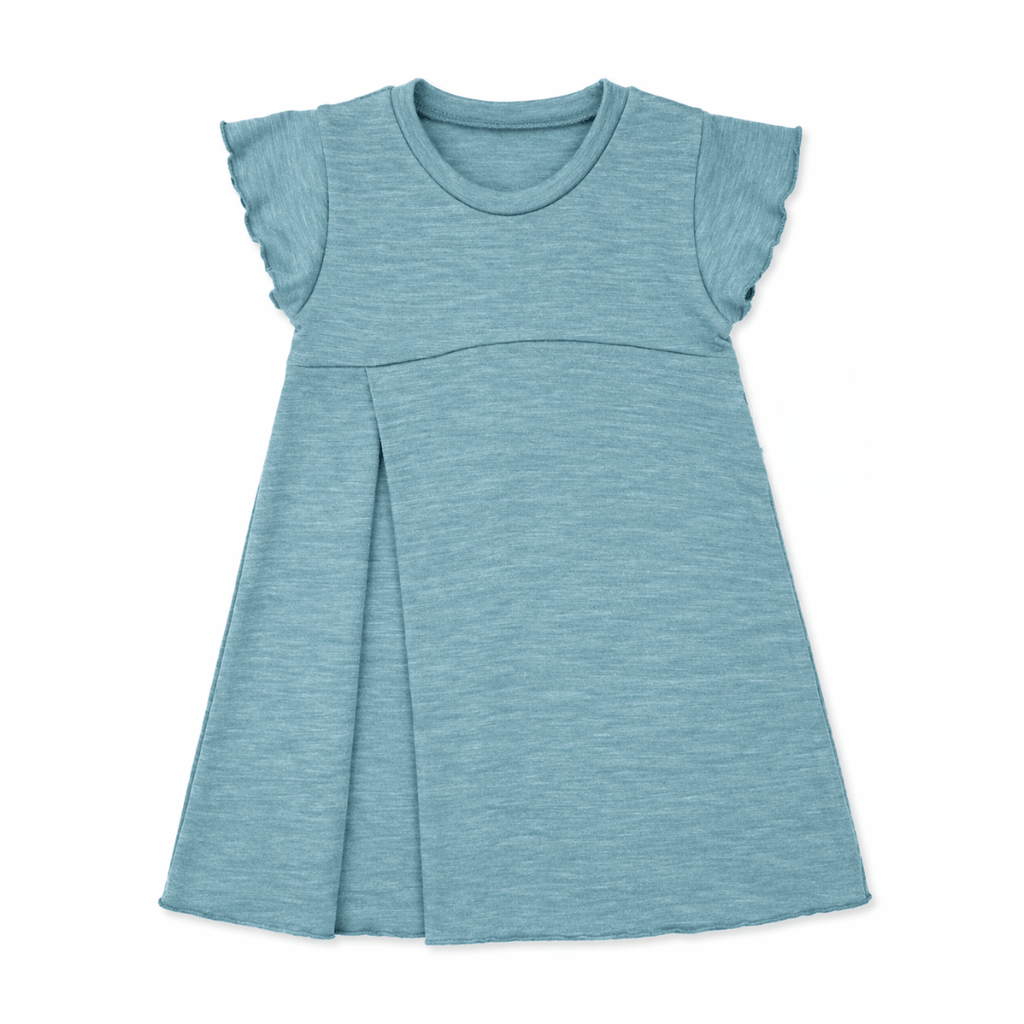Sommermerino Kleid mit der Falte