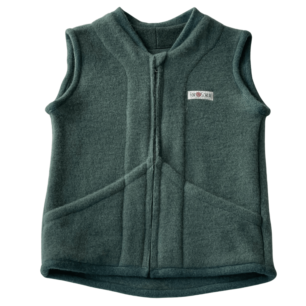 Wollfleece Weste Grün Gr. 98/104