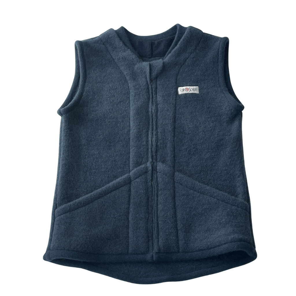 Wollfleece Weste Blau Gr. 110/116