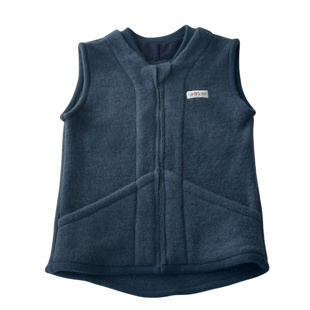 Wollfleece Weste Blau Gr. 110/116