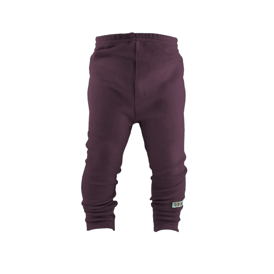 Schmale Kaschmir Kinder Hose Lila mit Teilungsnaht