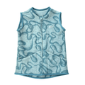 Wollfleece Weste Blau Gr. 146/152
