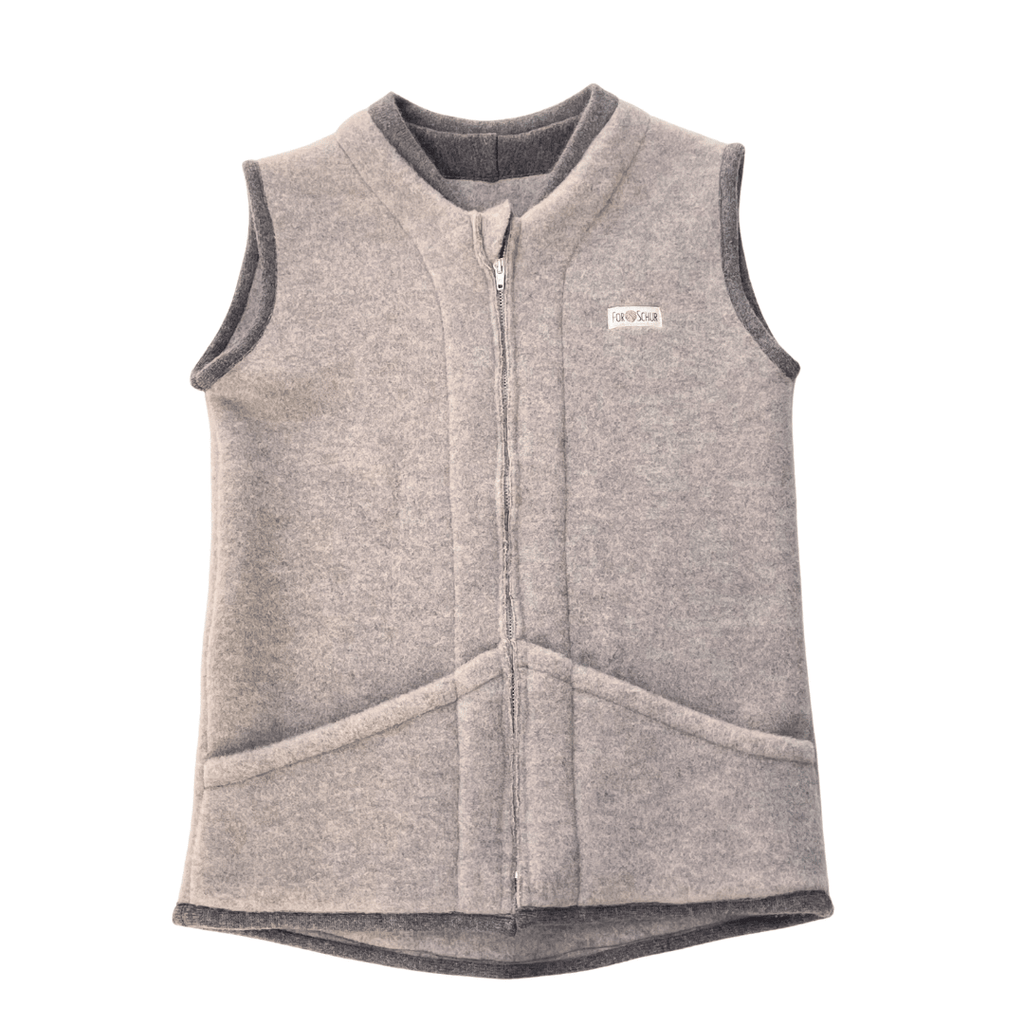 Wollfleece Weste Braun Gr. 146/152