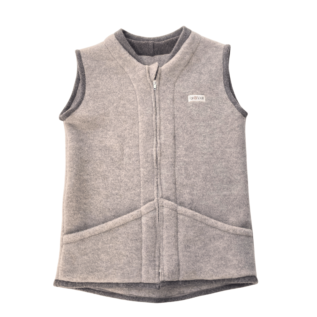 Wollfleece Weste Braun Gr. 146/152