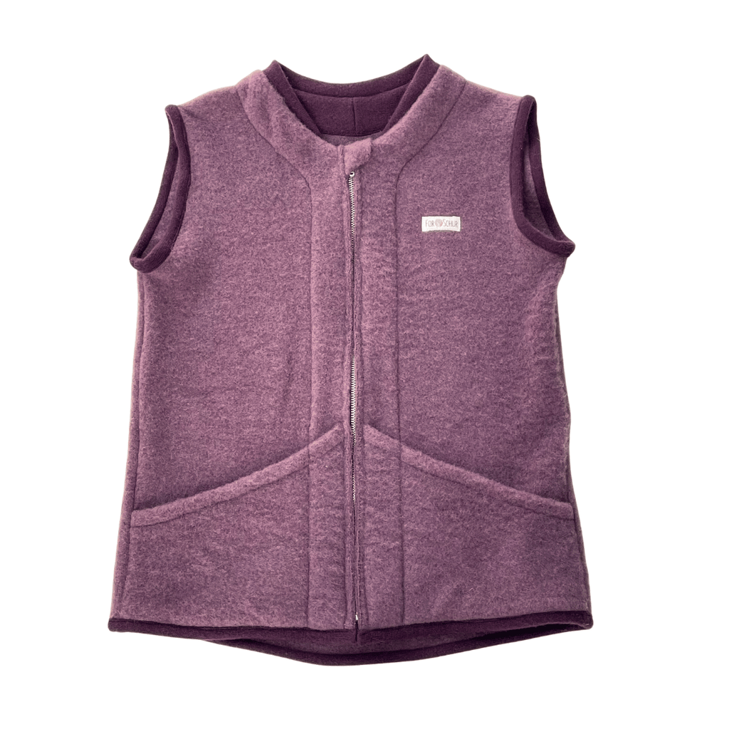 Wollfleece Weste Lila Gr. 146/152